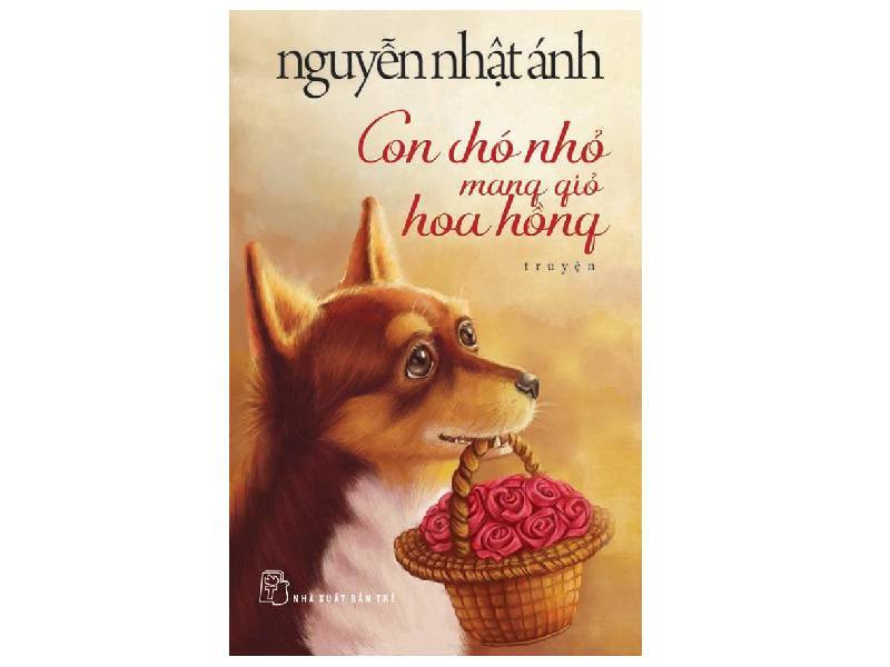 帶紅籃的狗 -  Con chó nhỏ mang giỏ hoa hồng